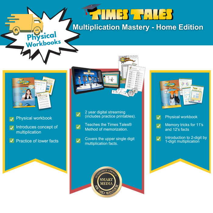 Times Tales® Multiplication Mastery - Home Edition (Physical Workbooks)