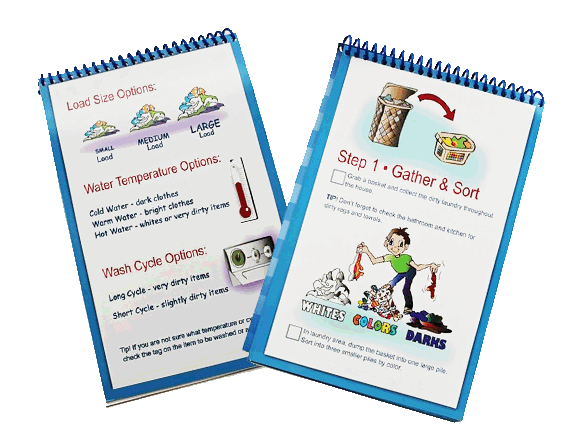 Kid's Chore Chart & Laundry Book BUNDLE Flip Charts