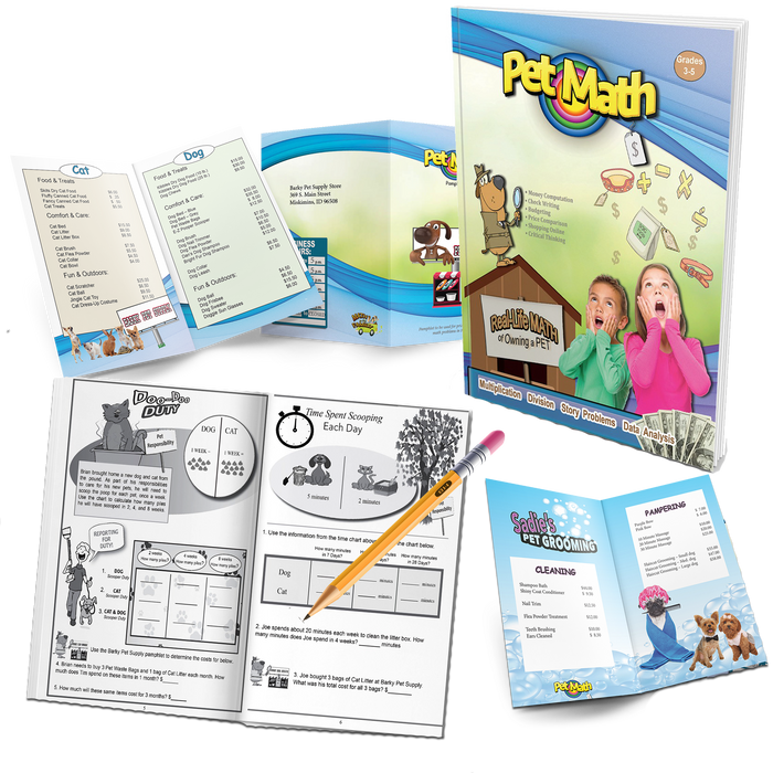 Pet Math Workbook - Real-Life Math of Owning a Pet (Gr. 3-5)