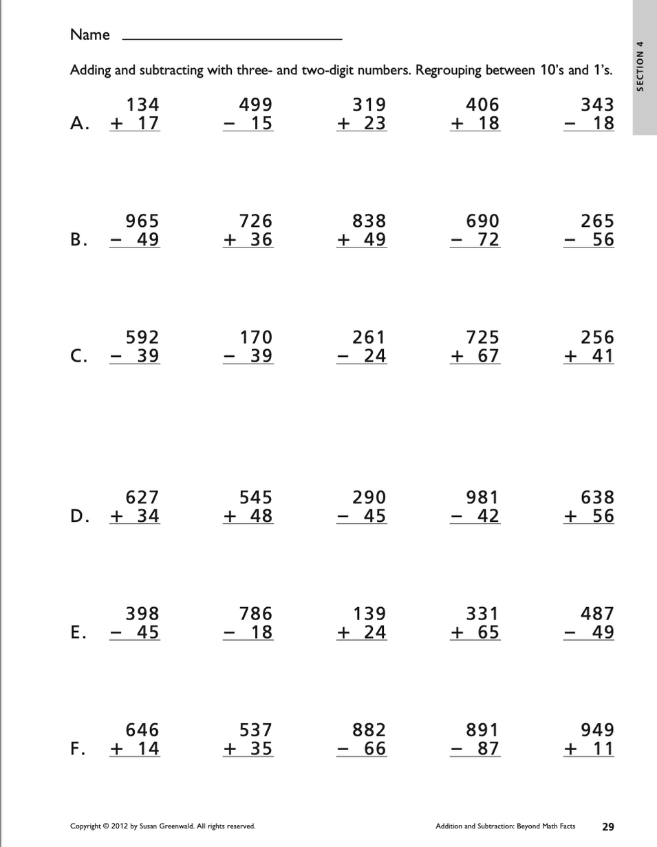 Addition and Subtraction: Beyond Math Facts — The Home of Times Tales!